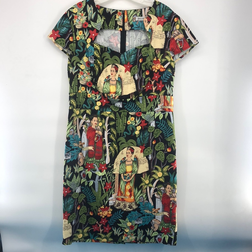 Awesome Grace Karin Tropical Hawaiian Print Dress sz XL